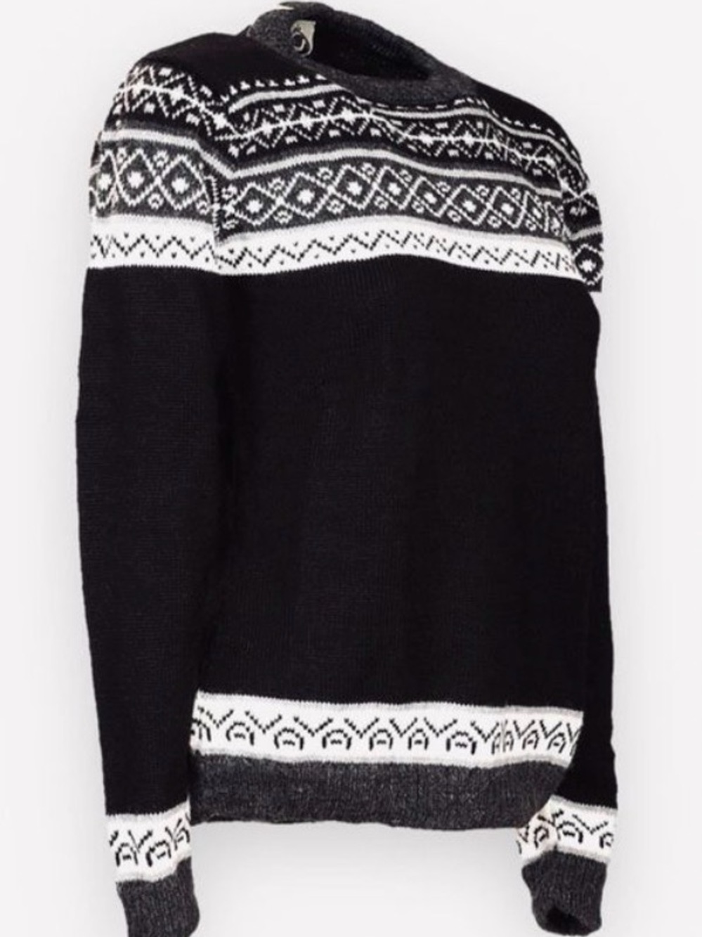 Artesania Fair Isle Nordic Sweater Alpaca Blend Made in Peru Size S